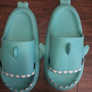 Shark One Piece Slippers - Blue